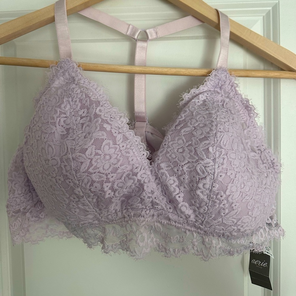 Aerie lilac lace bralette, XL